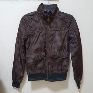 Pull&Bear Brown Houndstooth Bomber Jacket